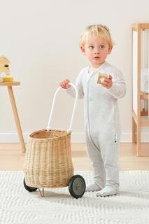  Erkek Bebek Organik Pamuklu Pijama Tulum (1.0 TOG) Gri