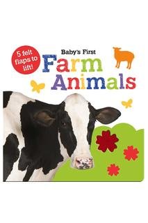  Babys First Farm Animals - 5 Felt Flaps To Lift Board Book