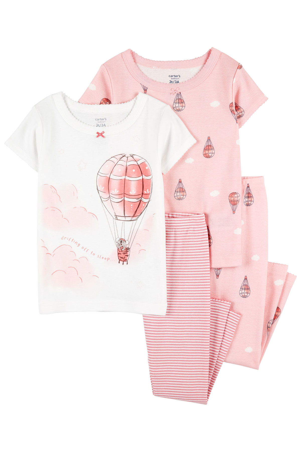 Küçük Kız Çocuk Pijama Set 4'lü Paket - 1