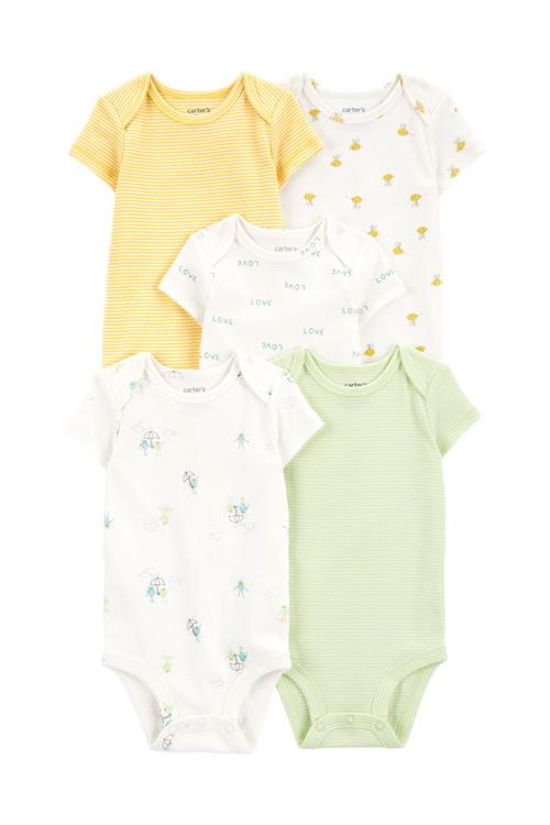 Bebek Kısa Kollu Body 5'li Paket 197233001208 | Carter’s