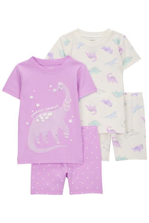  Küçük Kız Çocuk Pijama Set 4'lü Paket