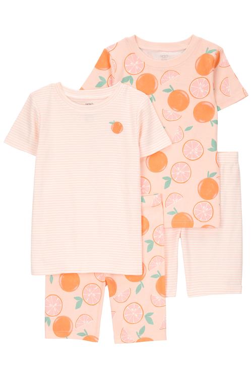  Kız Çocuk Pijama Set 4'lü Paket