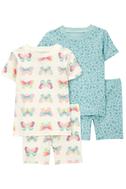  Küçük Kız Çocuk Pijama Set 4'lü Paket