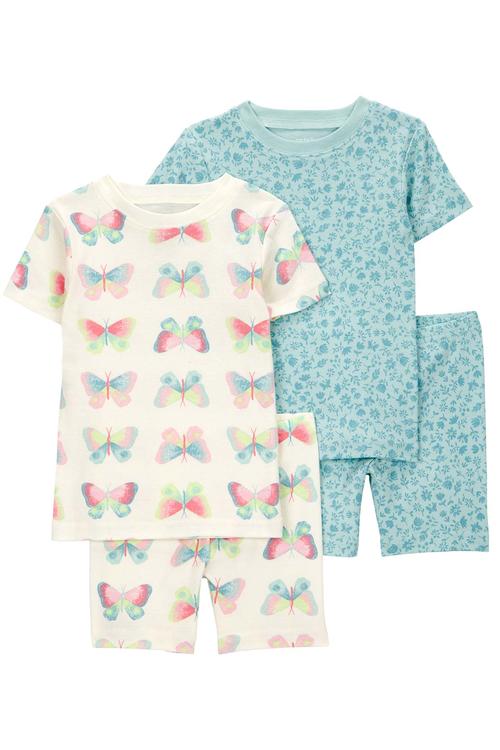  Küçük Kız Çocuk Pijama Set 4'lü Paket