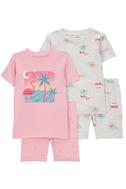  Küçük Kız Çocuk Pijama Set 4'lü Paket