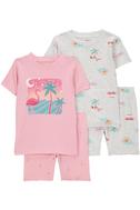 Kız Bebek Pijama Set 4'lü Paket 195862947980 | Carter’s