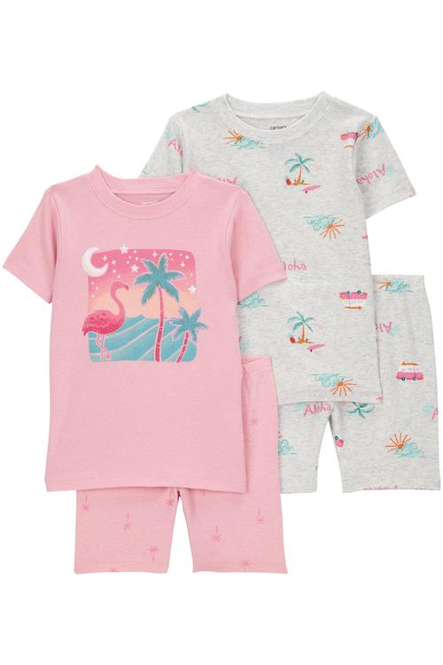 Kız Bebek Pijama Set 4'lü Paket 195862947980 | Carter’s