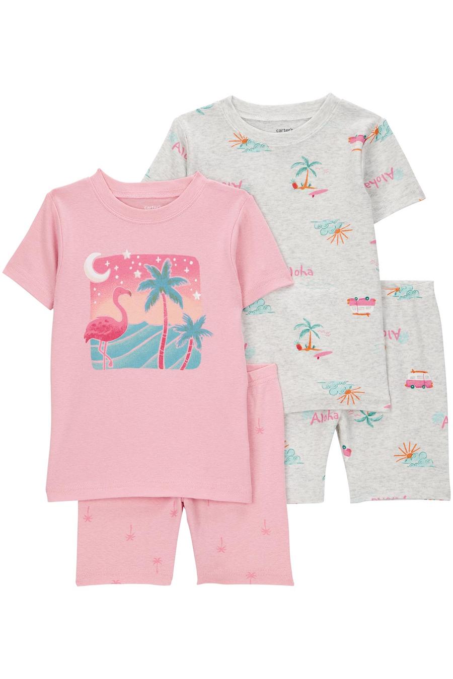 Kız Bebek Pijama Set 4'lü Paket 195862947980 | Carter’s