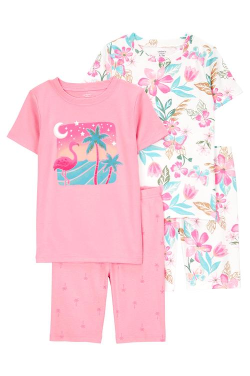  Kız Çocuk Pijama Set 4'lü Paket