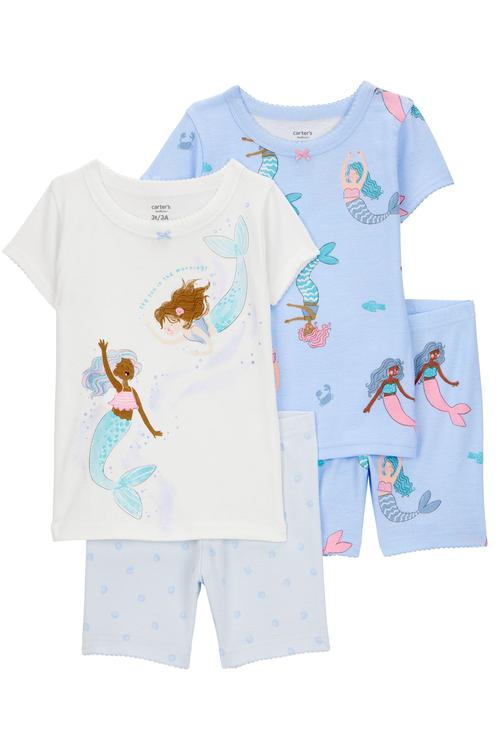  Küçük Kız Çocuk Pijama Set 4'lü Paket