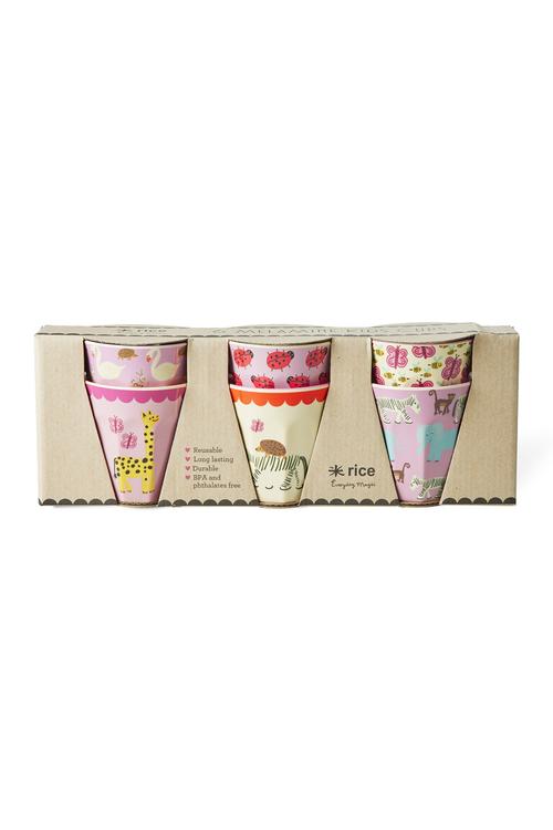 6'lı Melamin Bardak Seti Pembe Vahşi Yaşam 160 ml