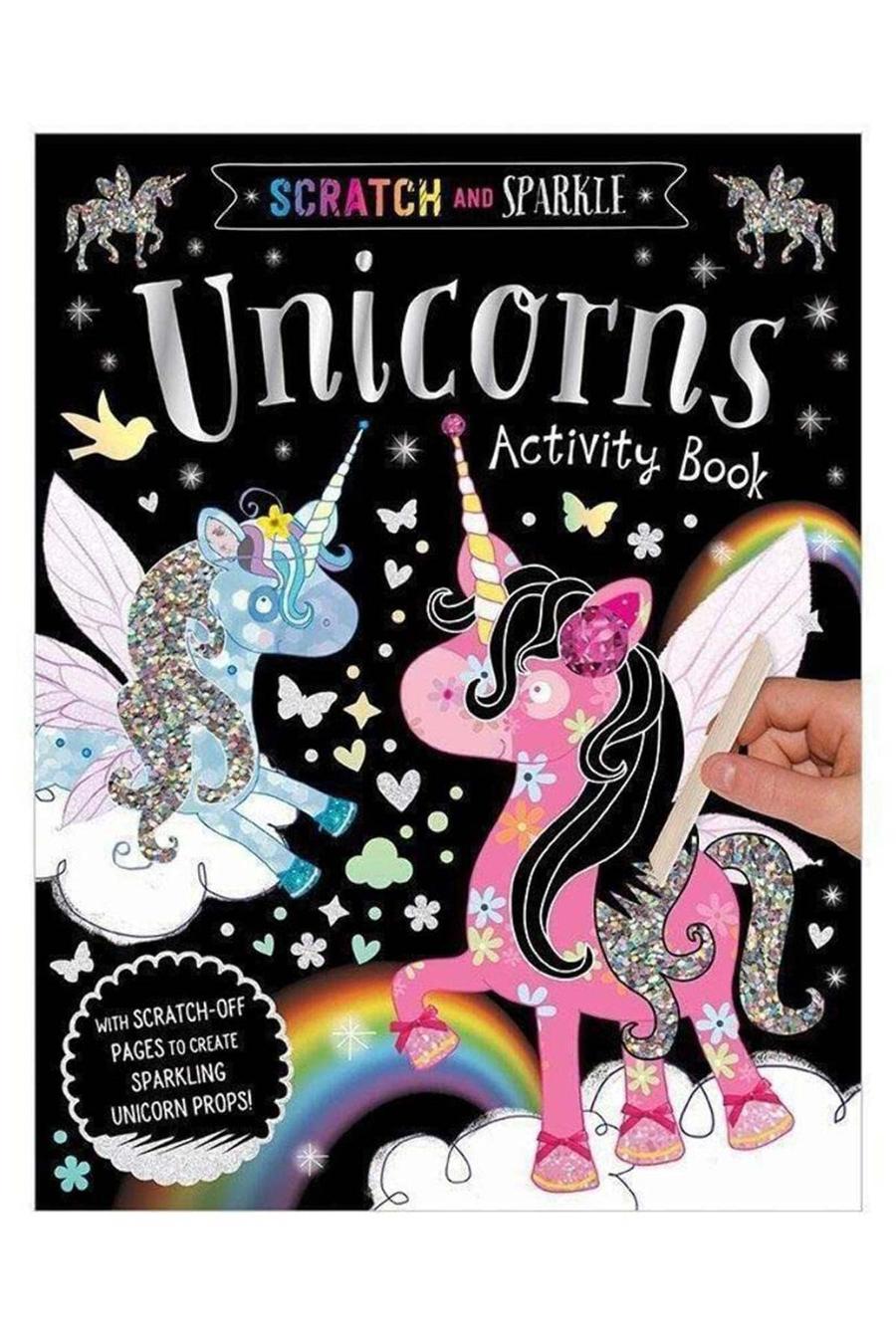  Scratch and Sparkle Paperback İngilizce Aktiviteli Kitap 36 Sayfa Unicorns
