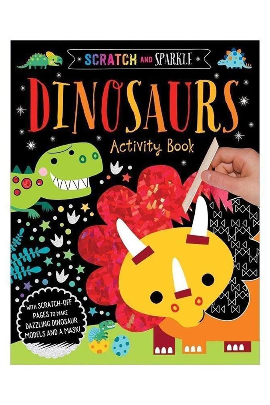  Scratch and Sparkle Paperback İngilizce Aktiviteli Kitap 36 Sayfa Dinosaurs