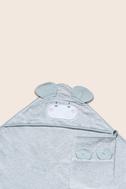  Funnababy Üçgen Başlıklı Havlu + Kese - Bath Time - Gri