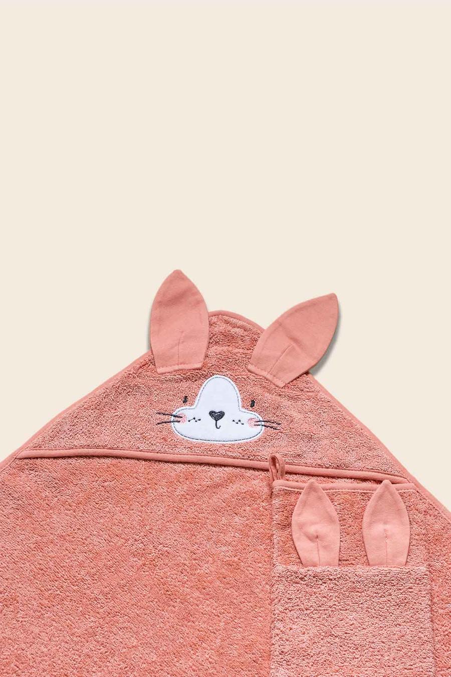  Funnababy Üçgen Başlıklı Havlu + Kese - Bath Time - Yavruağızı
