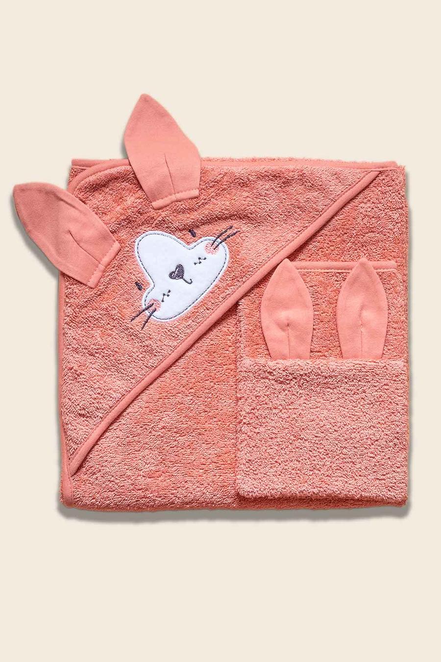  Funnababy Üçgen Başlıklı Havlu + Kese - Bath Time - Yavruağızı